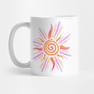 Watercolor Sunshine - Orange & Lavender Mug